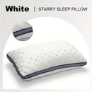 Full Sky Star Embroidered Fiber Pillow Core for Neck Protection, Quick Rebound, Not Easy to Deform, Not Collapse