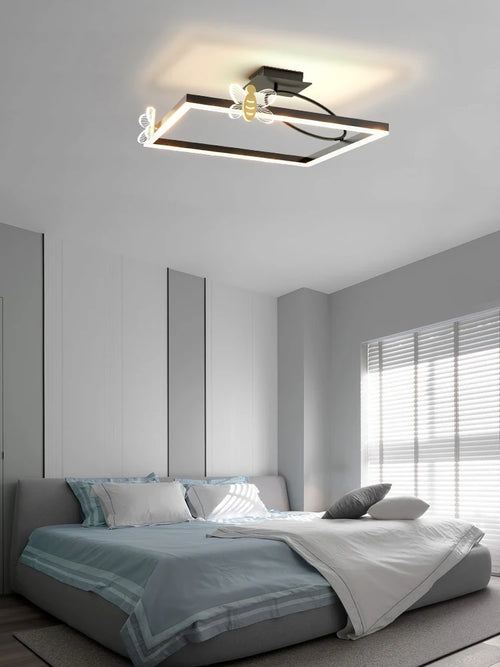 Round LED ceiling light for modern indoor lighting - vue 5 sur 14