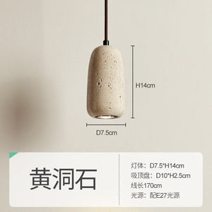 Decorative stone pendant light for elegant interiors