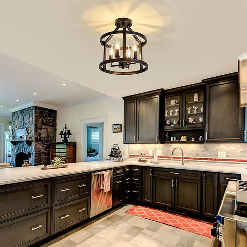 Retro American vintage ceiling light for kitchen and living room - vue 2 sur 6