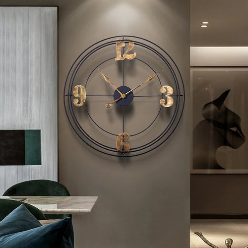 Iron Silent Wall Clock for Living Room, Simple Decoration, Metal Clock - vue 2 sur 5