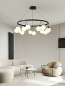 Circular glass designer pendant light for modern interiors