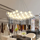 Modern bubble glass LED chandelier for shops