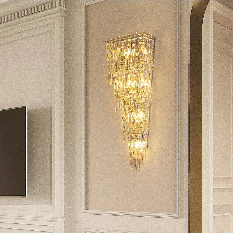 Modern crystal wall light for indoor lighting