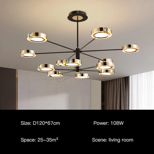 Modern LED pendant light with elegant minimalist design for interiors - vue 18 sur 18