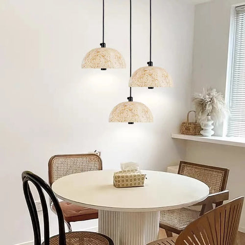 Retro nordic wabi-sabi stone chandelier for a zen atmosphere - vue 2 sur 7