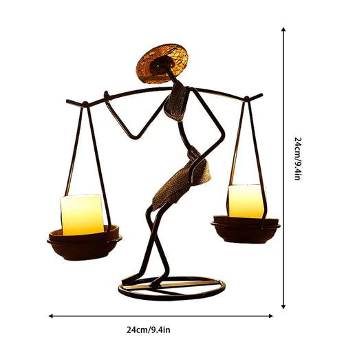Creative iron candle holder for wedding and Christmas decoration - vue 22 sur 22