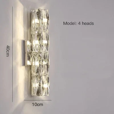 Modern crystal wall light for elegant interior decor - vue 14 sur 14