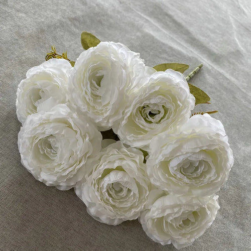 Artificial silk peony bouquet for floral decoration - vue 14 sur 17