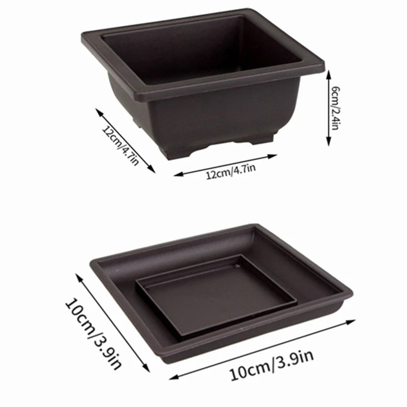 Rectangular clay effect flower pots for outdoor garden - vue 18 sur 30