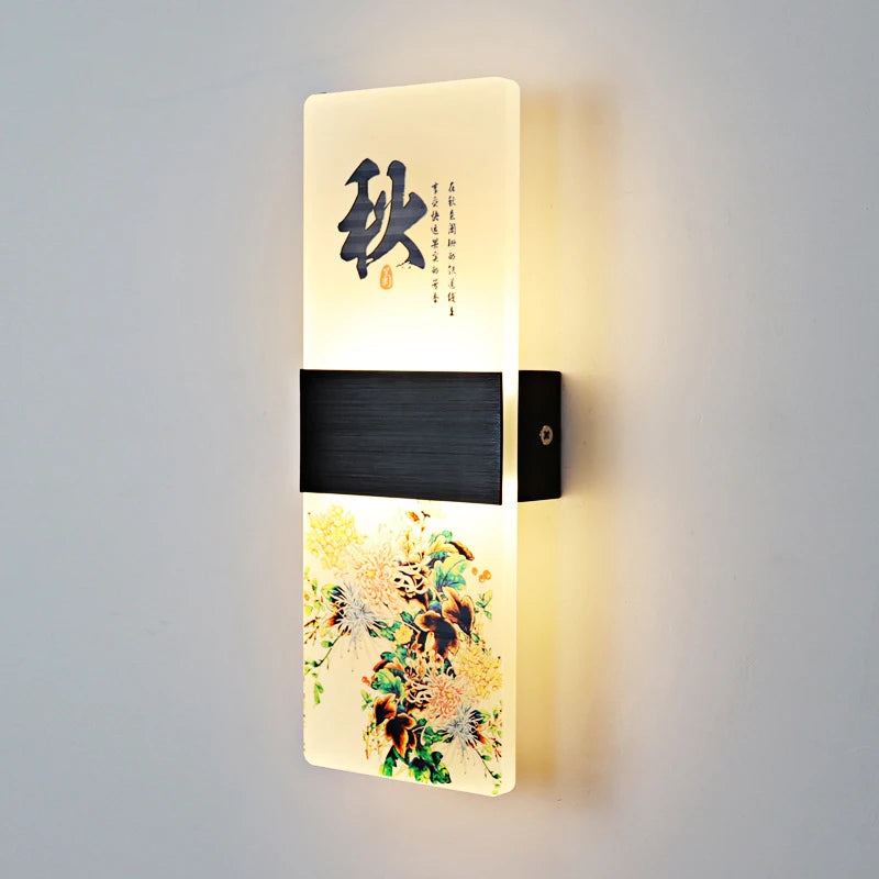 Japanese acrylic wall light for modern decor - vue 13 sur 14