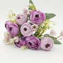 Silk rose bouquet artificial garden decoration flowers