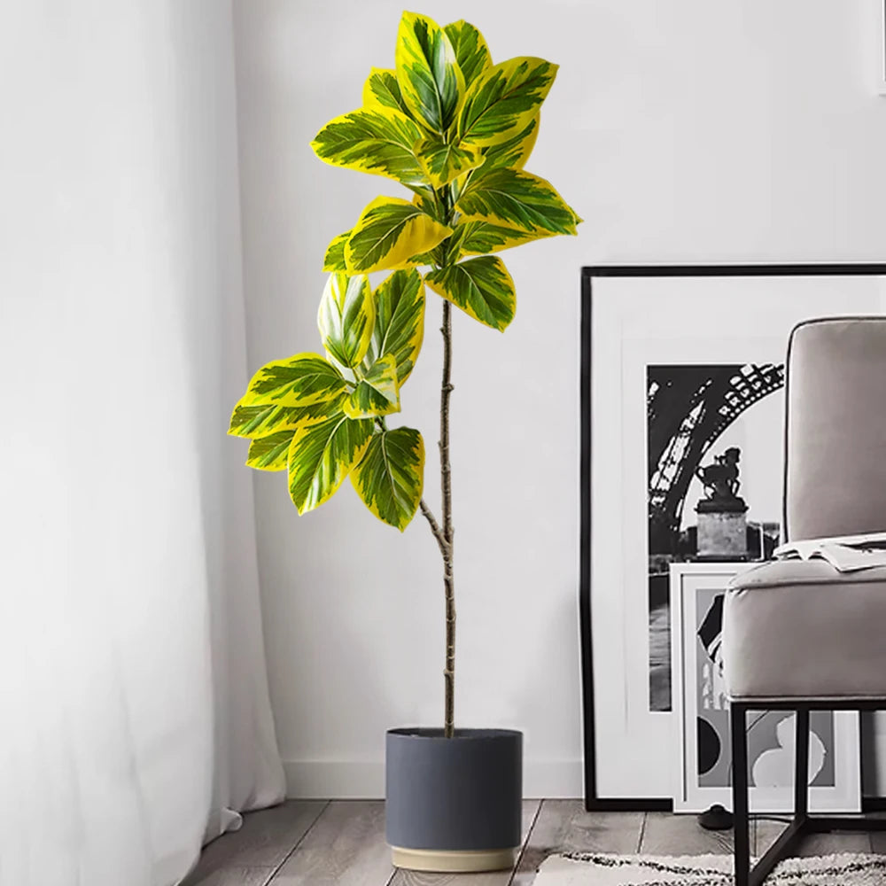 Artificial banyan branch with magnolia leaves for decoration - vue 4 sur 9