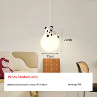 Panda resin pendant light for children's room