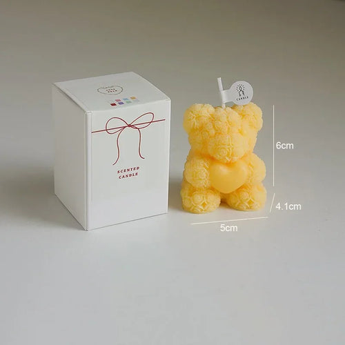 scented soy wax bear candle for relaxation - vue 12 sur 13