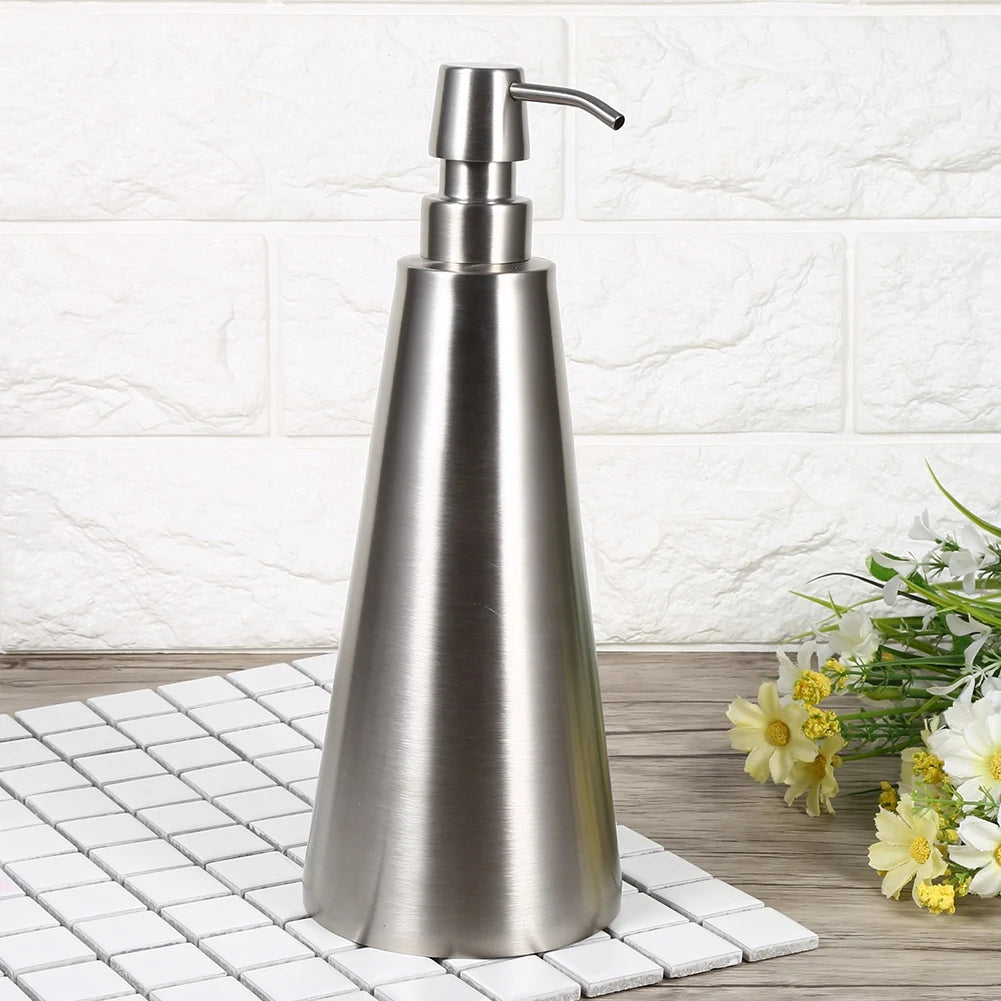 large capacity stainless steel liquid soap dispenser - vue 7 sur 7