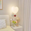 Modern heart-shaped wall light for children's bedroom