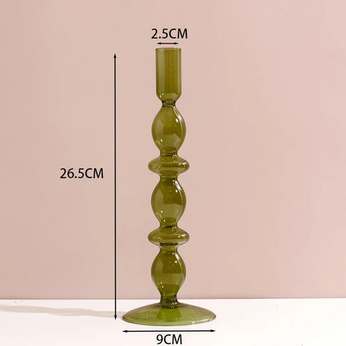 European glass candle holder for decoration and weddings - vue 21 sur 30