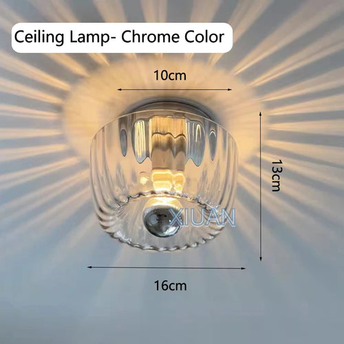 Romantic warm light glass wall lamp for indoor lighting - vue 11 sur 10