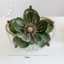 Artificial glitter Christmas flower for tree decorations 1 piece
