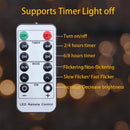 set of 6 or 12 rechargeable LED candles with timer and flashing
