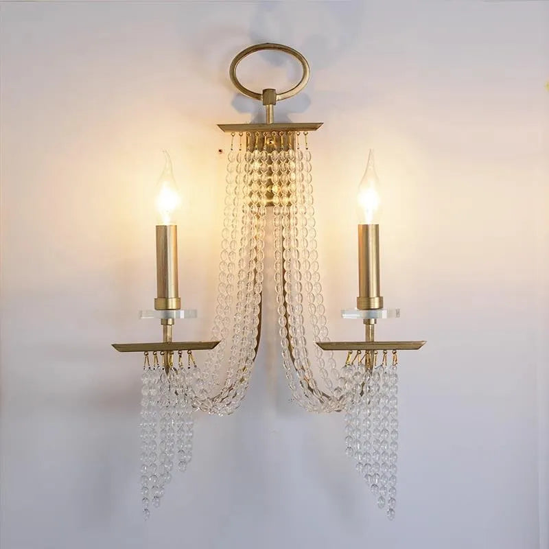 Modern luxury decorative crystal LED wall light - vue 3 sur 8