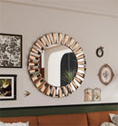 round star-shaped decorative wall mirror for an elegant touch