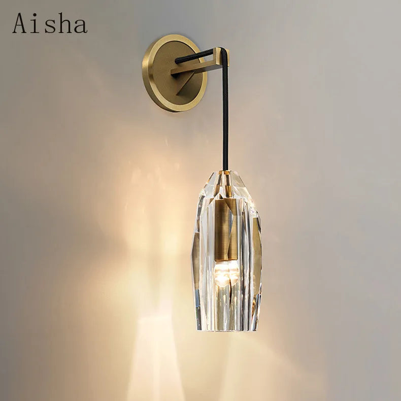American-style crystal wall light for interior decoration