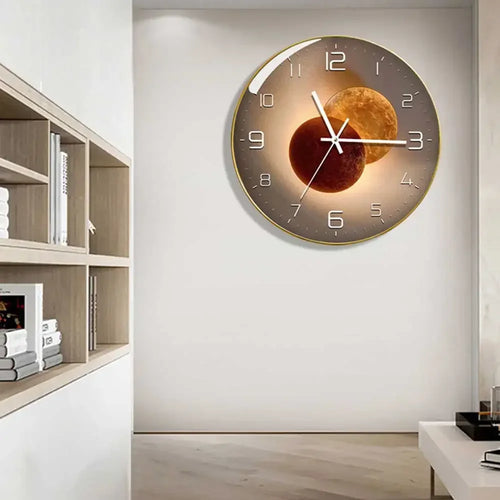 creative modern design glass wall clock for home decor - vue 5 sur 18