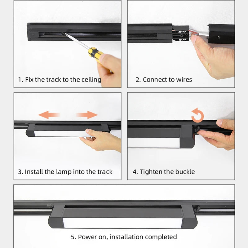 Designer rail ceiling light for indoor and modern lighting - vue 5 sur 28