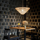 Handmade nordic style rattan pendant light wabi sabi design