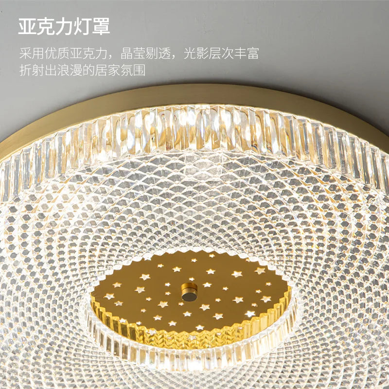 Modern LED ceiling light with creative acrylic design for indoor use - vue 5 sur 10