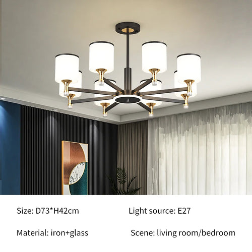 Nordic chandelier 15 lights modern luxury design for bright interiors - vue 12 sur 16