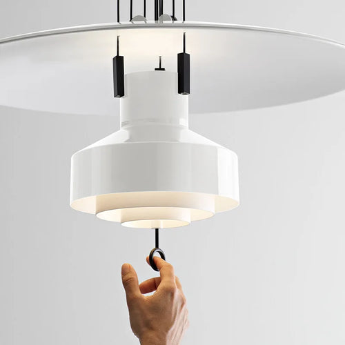 Adjustable designer pendant lamp nordic saliscendi stretchable hanging light for kitchen or restaurant - vue 6 sur 10