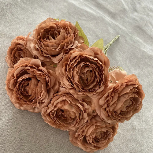 Artificial silk peony bouquet for floral decoration - vue 16 sur 17