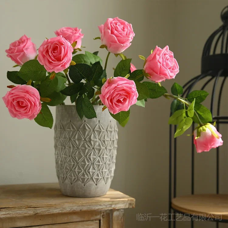 Artificial latex roses for elegant and realistic decoration