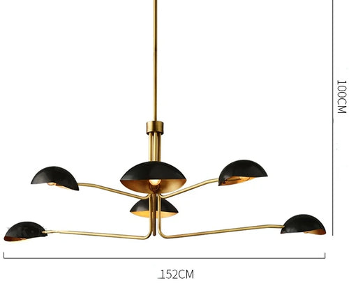 Modern neoclassical copper coloured chandelier - vue 15 sur 16