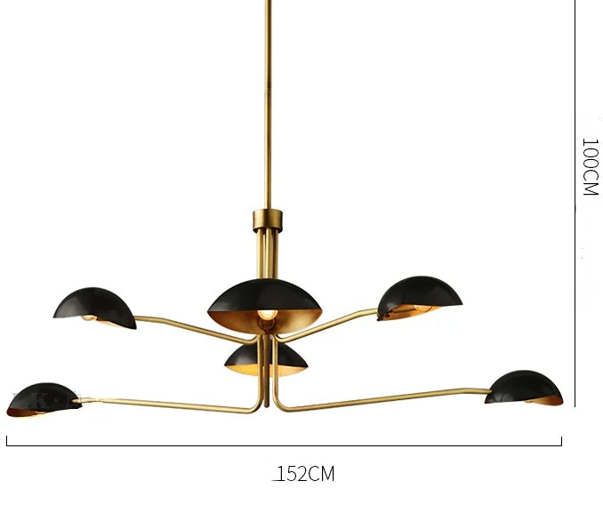 Modern neoclassical copper coloured chandelier - vue 15 sur 16