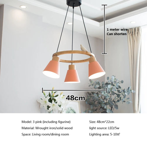 Macaron modern Nordic pendant lamp - vue 13 sur 18