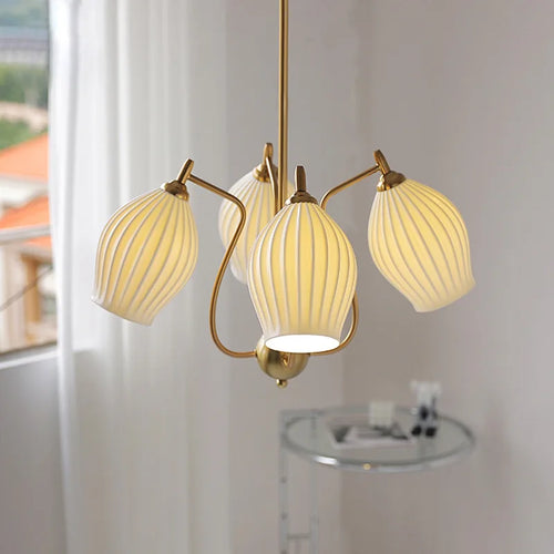 Bauhaus ceramic chandelier for an elegant and modern interior - vue 3 sur 16