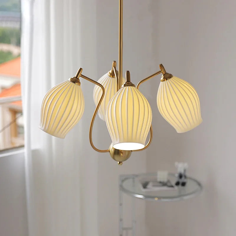 Bauhaus ceramic chandelier for an elegant and modern interior