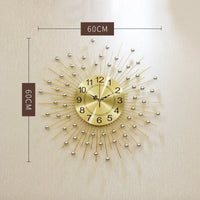 European design silent metal creative wall clock