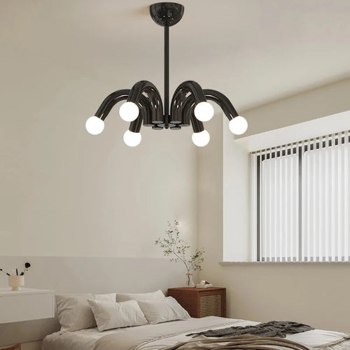 Romantic metal chandelier with water pipe LED for indoors - vue 3 sur 8