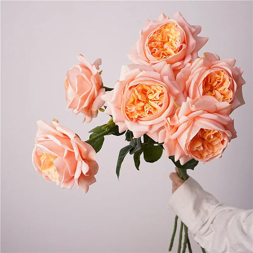 Artificial pink rose bouquet for decoration and events - vue 4 sur 14