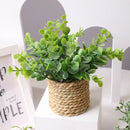 artificial plants decorative eucalyptus flowers in pot 17 cm