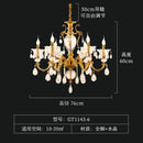 Modern LED crystal and copper chandelier