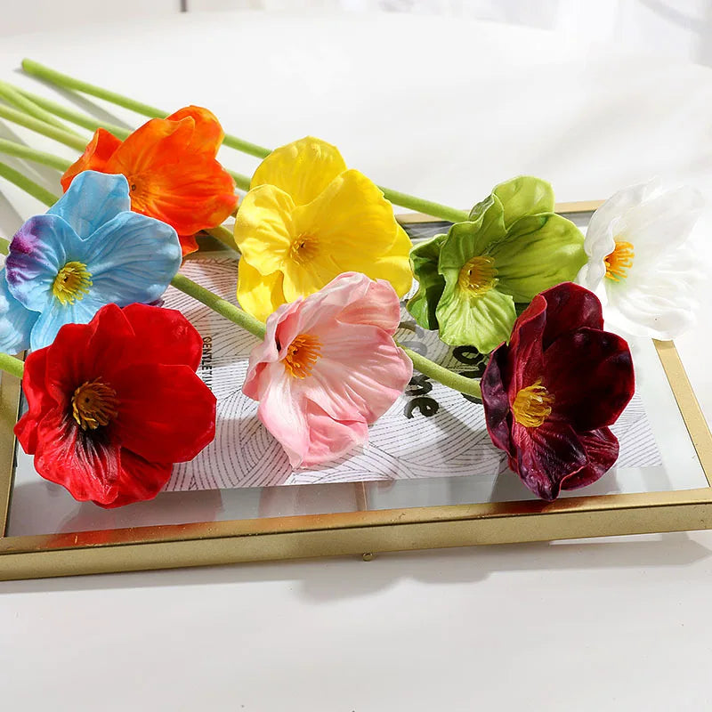 Artificial poppy flower for wedding and interior decoration - vue 3 sur 14