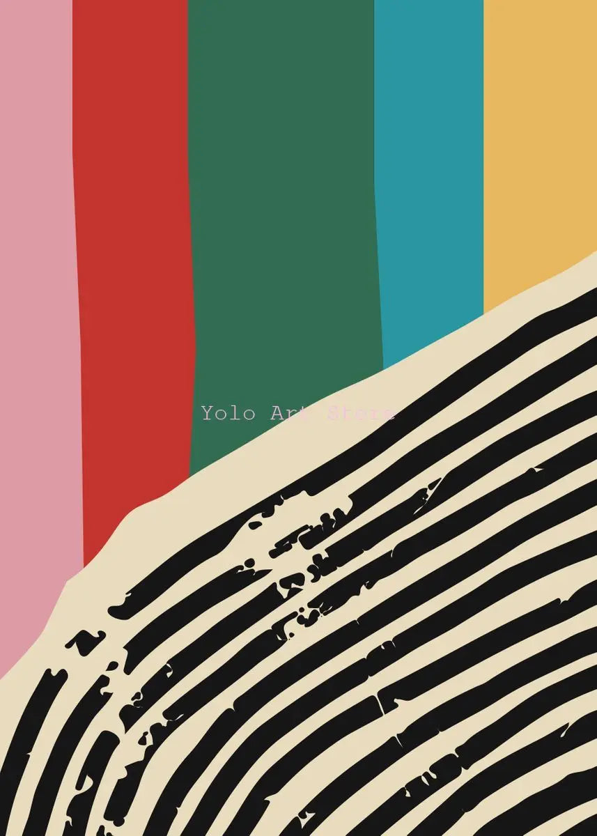 Abstract colourful canvas print decorative wall art