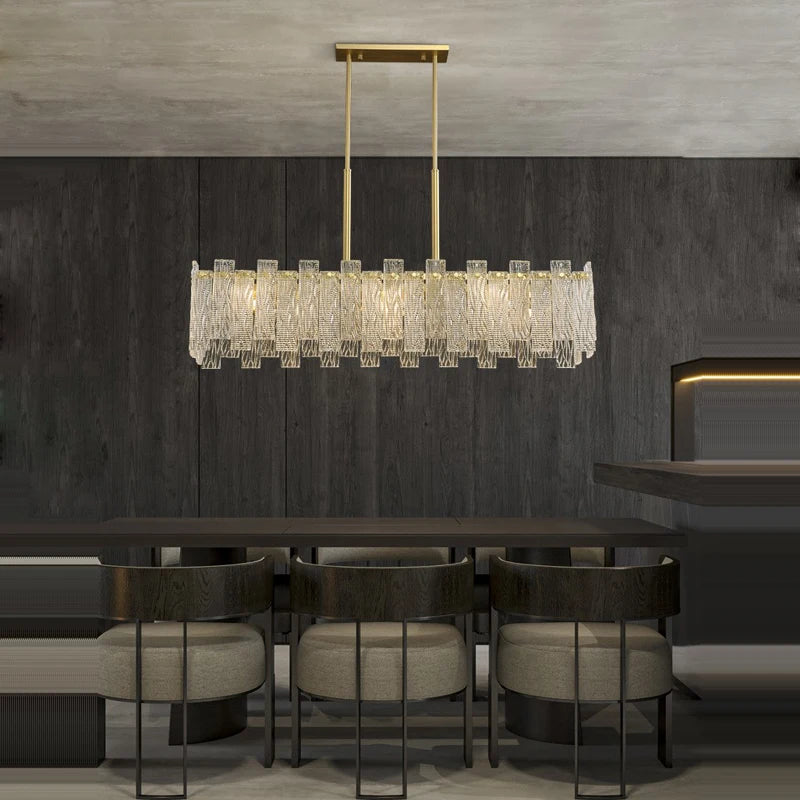 Round layered designer ceiling light in gold copper - vue 4 sur 22