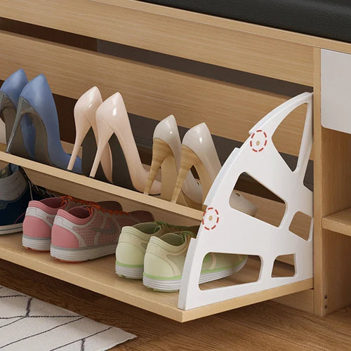 modern vertical storage shoe cabinets japanese design - vue 6 sur 21